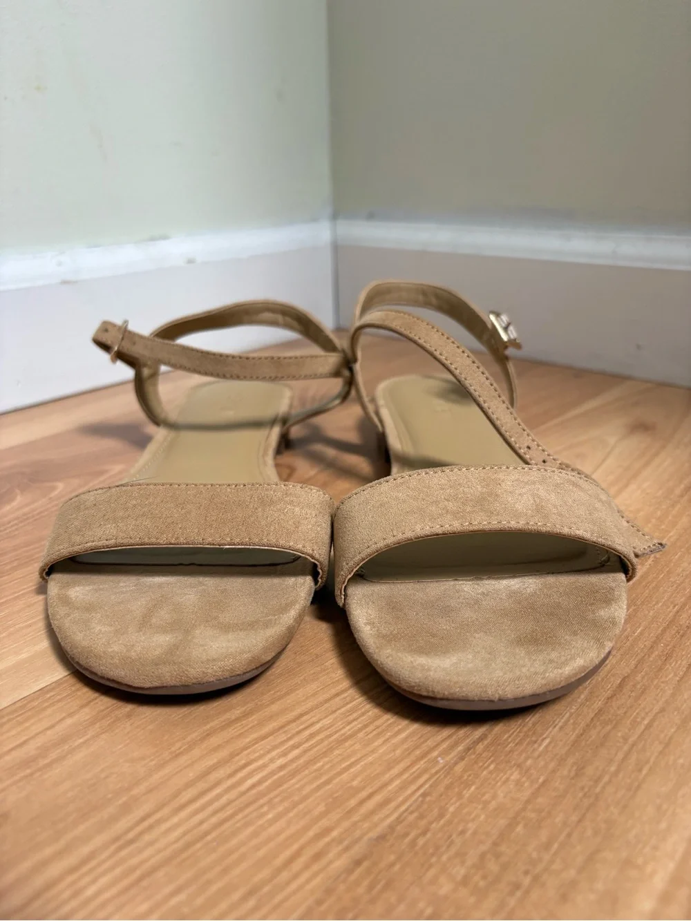 J. Crew Beige Suede Ankle-Strap Sandals